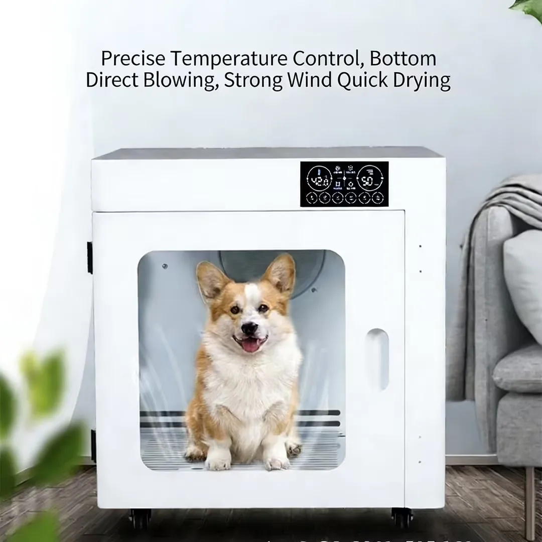 Full Auto Pet Hair Drying Cabinet Smart Timer Household Dryer Box For Cat Dog Bathing Grooming