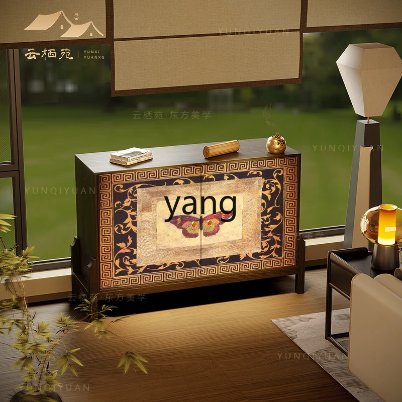 LTT Song Dynasty Aesthetics New Chinese-style chest cabinet Middle ancient solid wood porch cabinet in living room