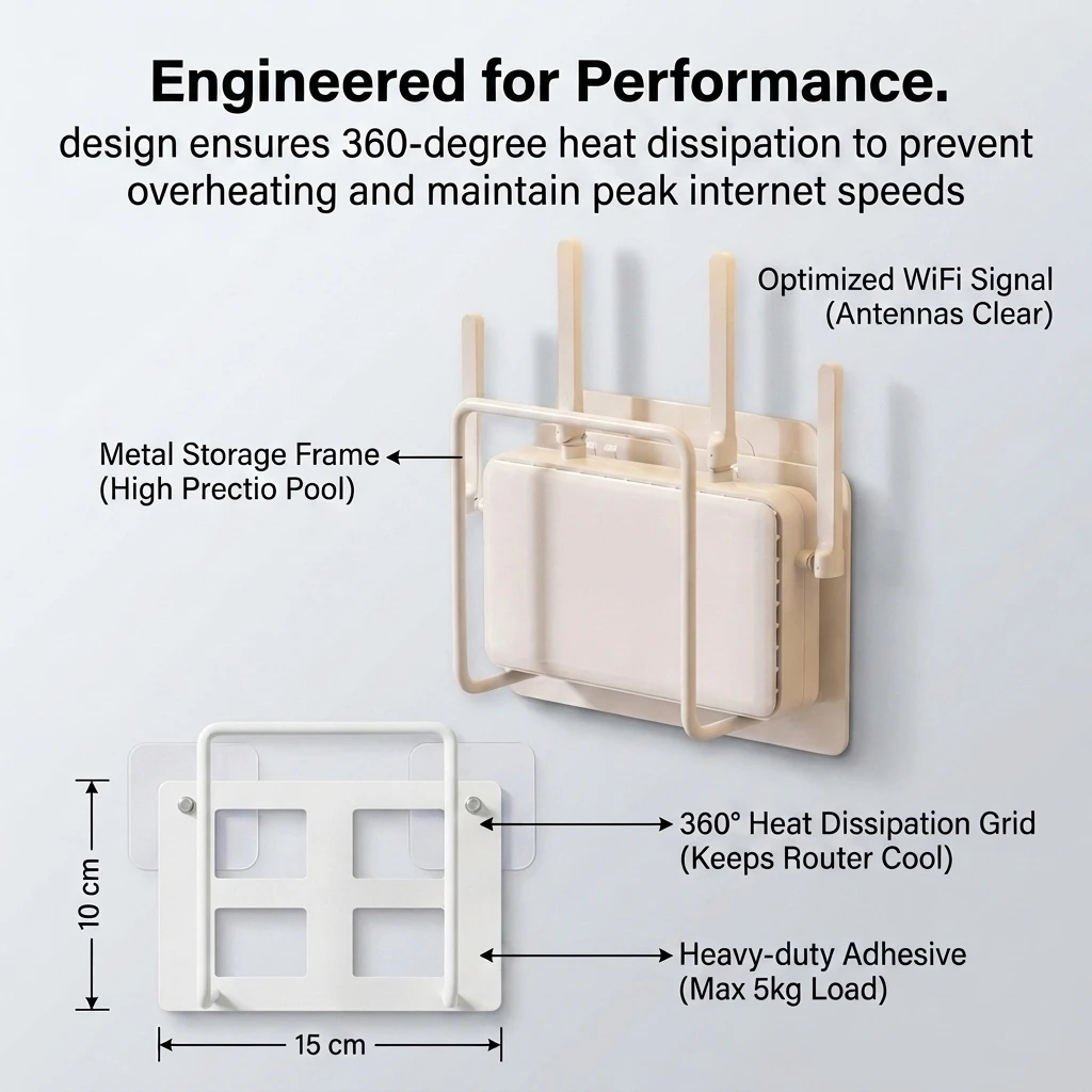 Wall Mount Router Stand Rack w - огляд і ціна Cable Management Box