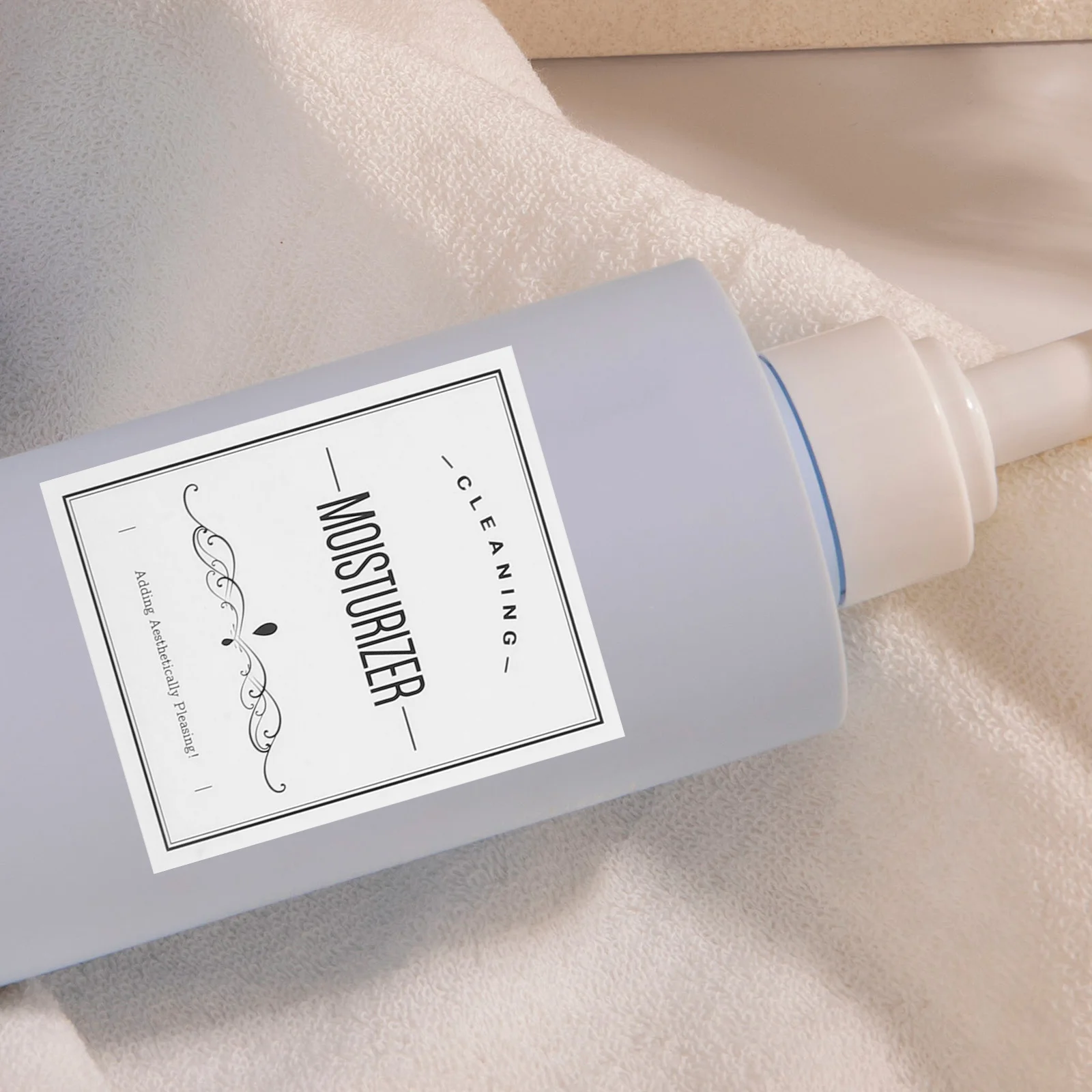 24Pcs Bathroom Shampoo Bottle Labels Waterproof Self-Adhesive PVC Stickers for Dispenser Organization Label Sticker