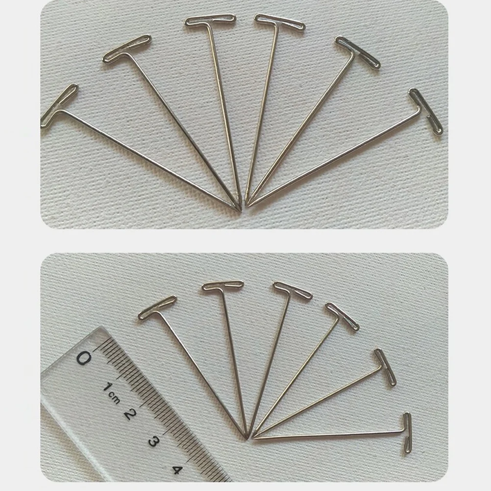 100 قطعة النيكل مطلي الصلب T-دبابيس 53 مللي متر الفضة T بار رئيس لصنع الحياكة حجب الحرف أدوات خياطة T دبابيس