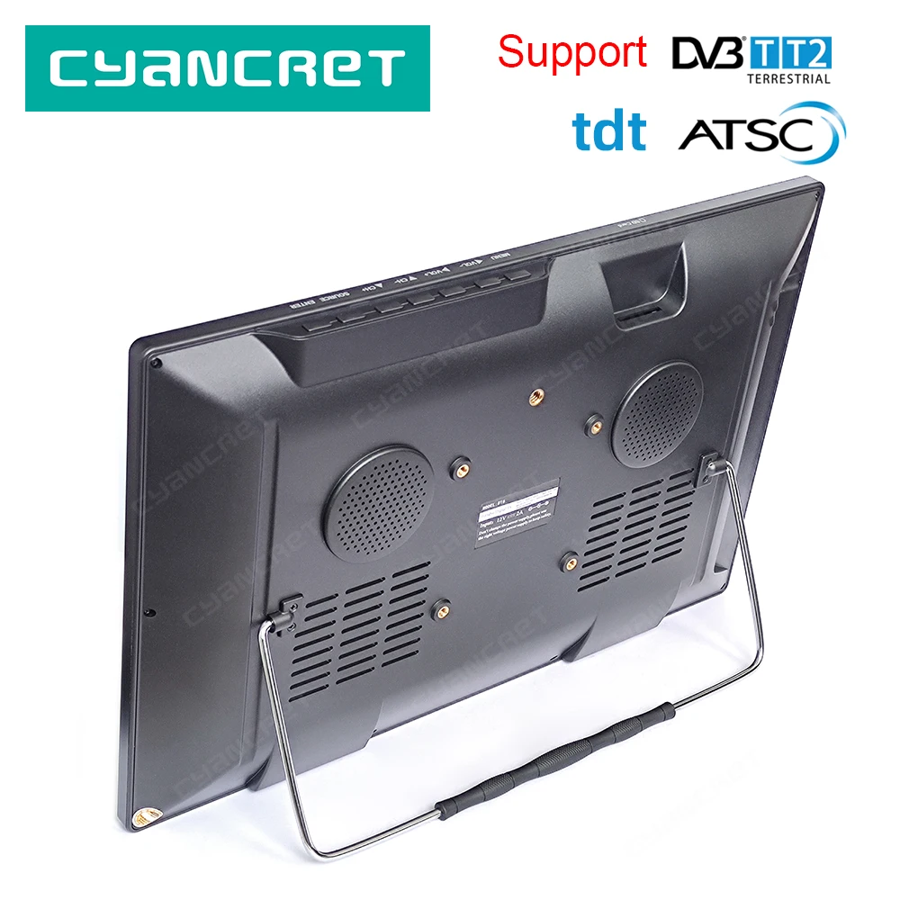 LEADSTAR D16 15.4 Inch Big Screen Portable TV DVB-T2 ATSC TDT Digital Analog Television Support H265 AC3 HD for Car Kitchen Home