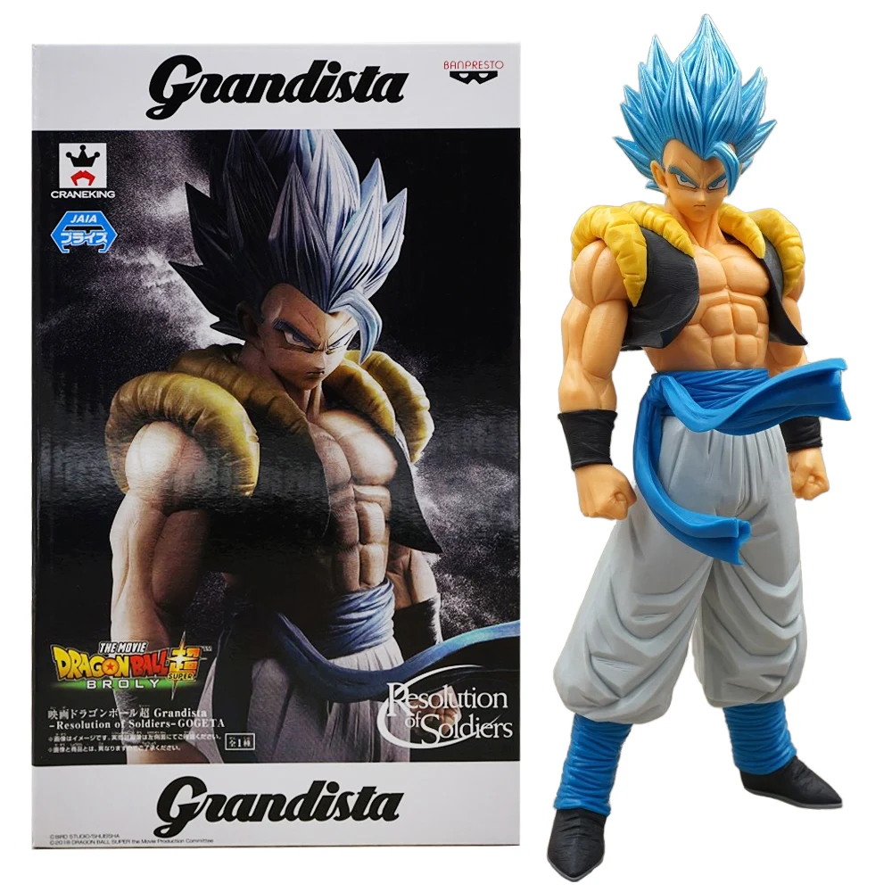 32CM Dragon Ball Super Gogeta Super Saiyan Blue Hair Standing Large Model Toy Gift Ornament action Figure bambola da collezione PVC