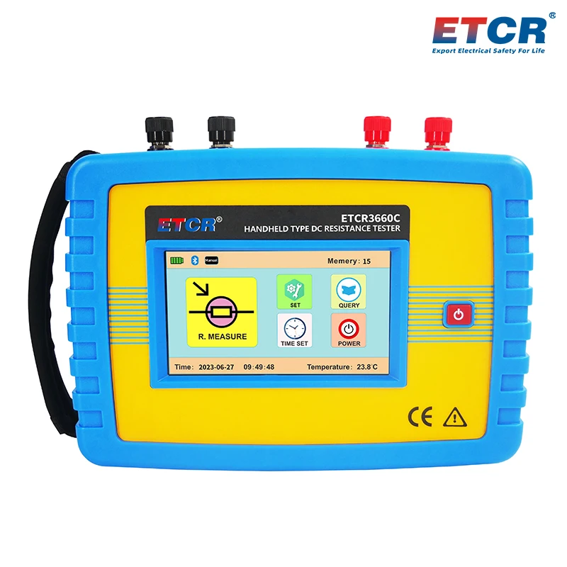 New 2024 ETCR3660C Transformer DC Resistance Tester 1.0uΩ~50.00kΩ Cable  Switches Battery Parallel Connection Resistance Meter