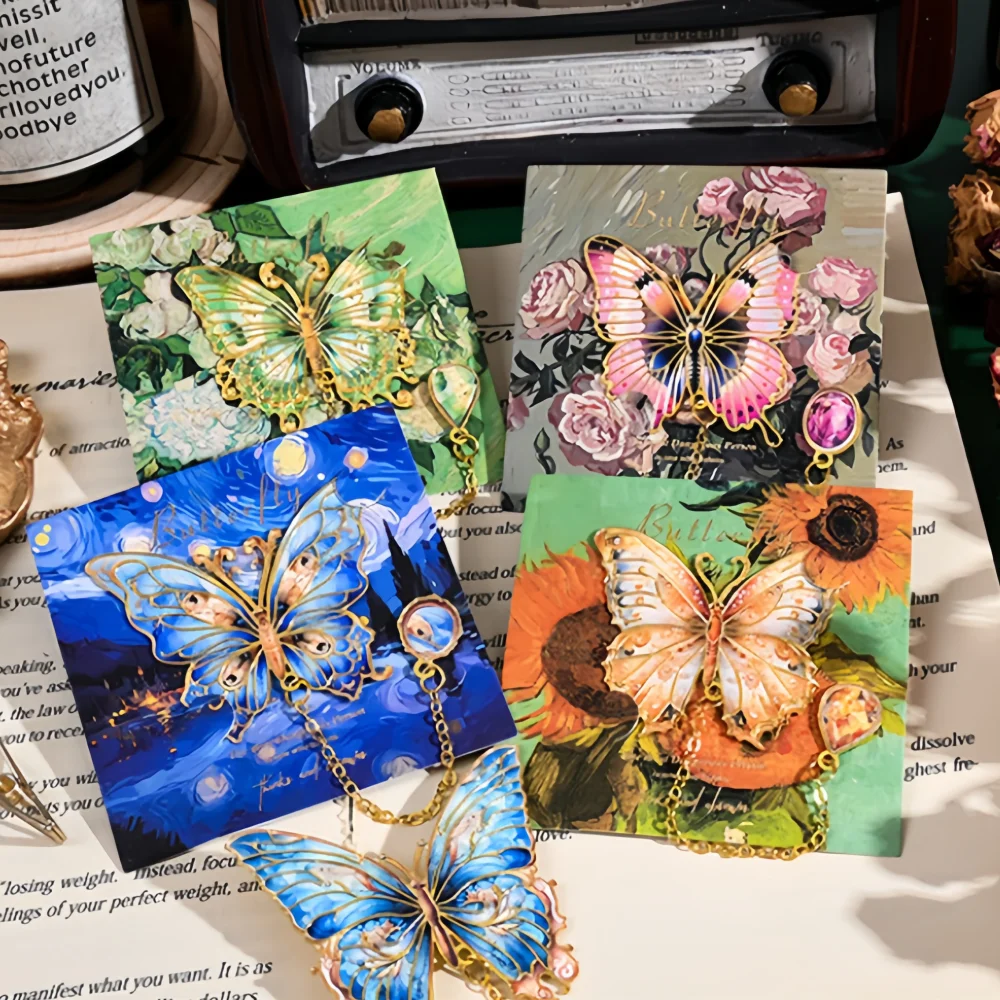 1 قطعة الإشارات المرجعية قلادة الساحرة فراشة معدنية المرجعية رائعة القرطاسية الهدايا قراءة كتاب علامة كتاب علامة قراءة الوصول