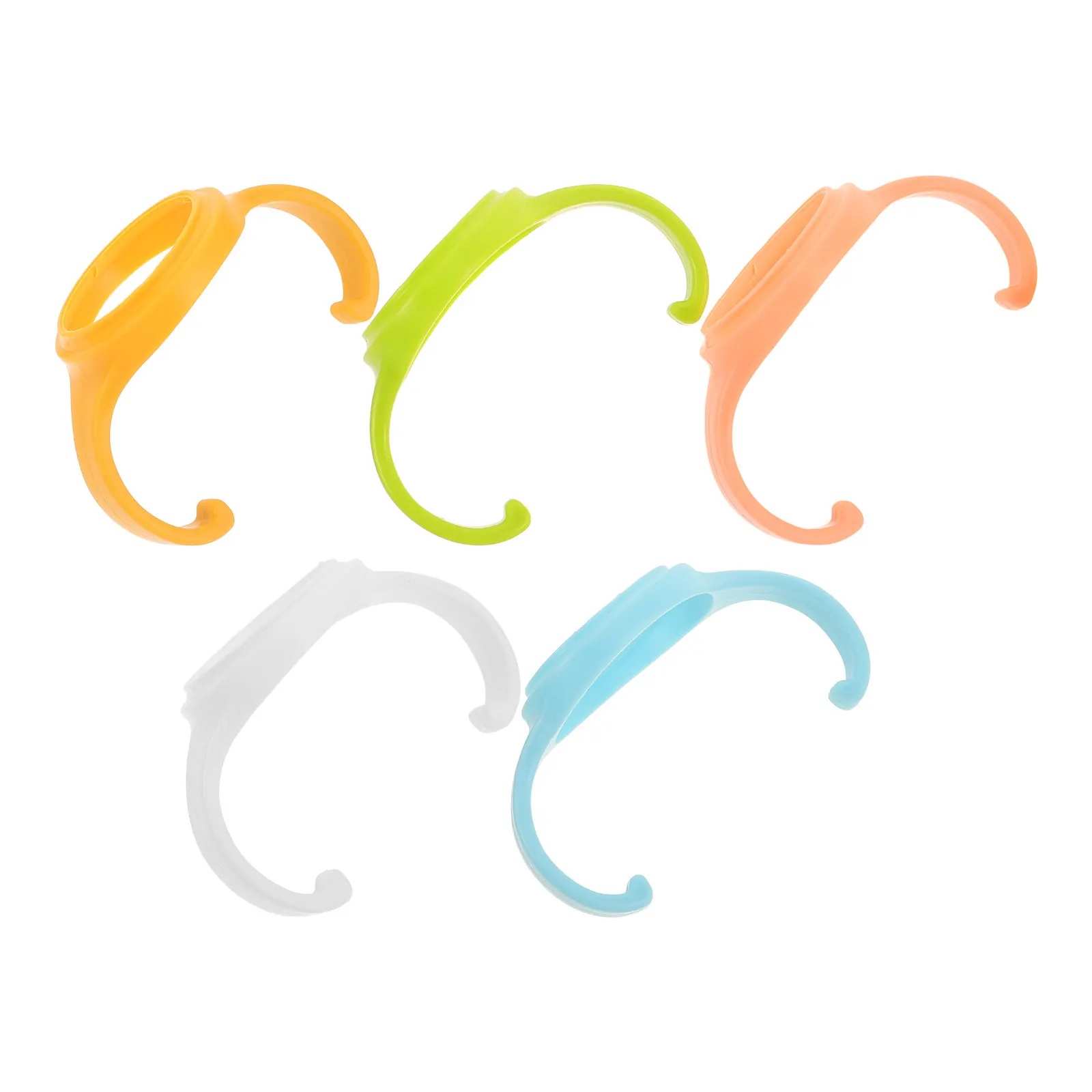 

5Pcs Universal Baby Bottle Handles Wide Neck Plastic Ergonomic Grips for Easy Cleaning Dishwasher Safe for Toddlers Newborns