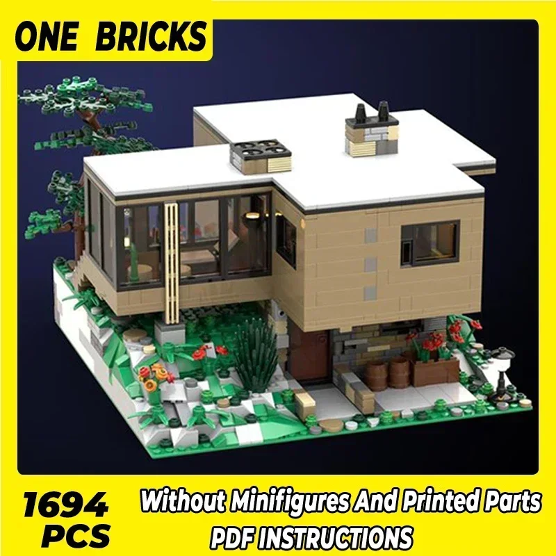 

Moc Building Blocks Street View Model Celebrity Cabin Technical Bricks DIY Assembly Construction Toys For Childr Holiday Gifts