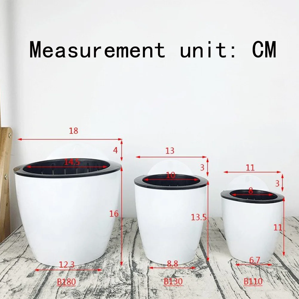 Wall-mounted Flower Pot Automatic Water-absorbing Plastic Soil Or Hydroponics System Pot For Wall Balcony Flower Pot JJ2800