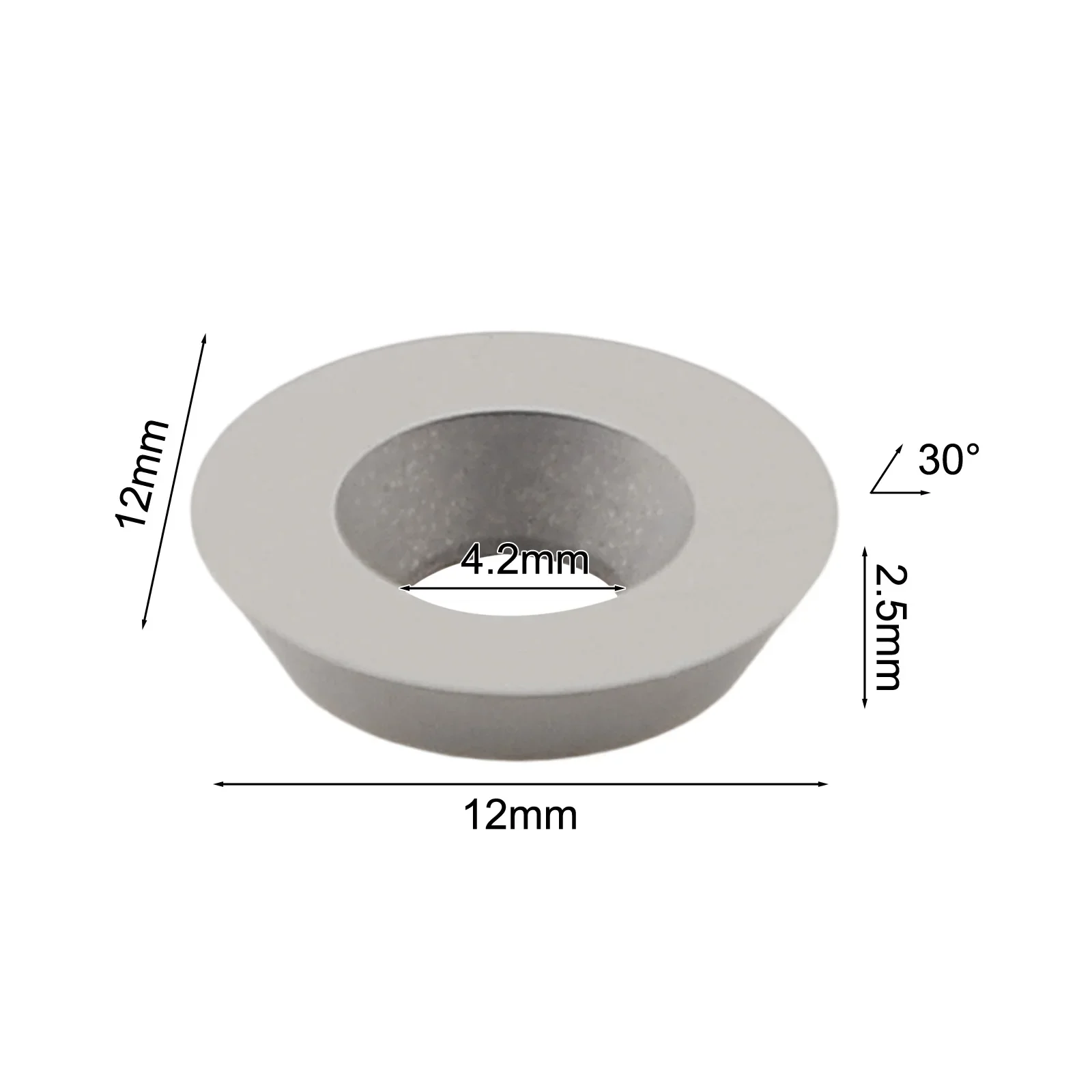 Pack of 10 Round Carbide Inserts R12 x 2 5mm for Woodturning Complete with Screws; Solution for Clean and Safe Cuts