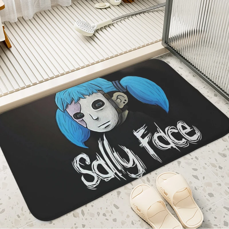 Bathroom Foot Mat T-Sally Face Living Room Floor Carpet Anti Slip Kitchen Balcony Bedroom Rug Custom Doormat Entrance Door Home