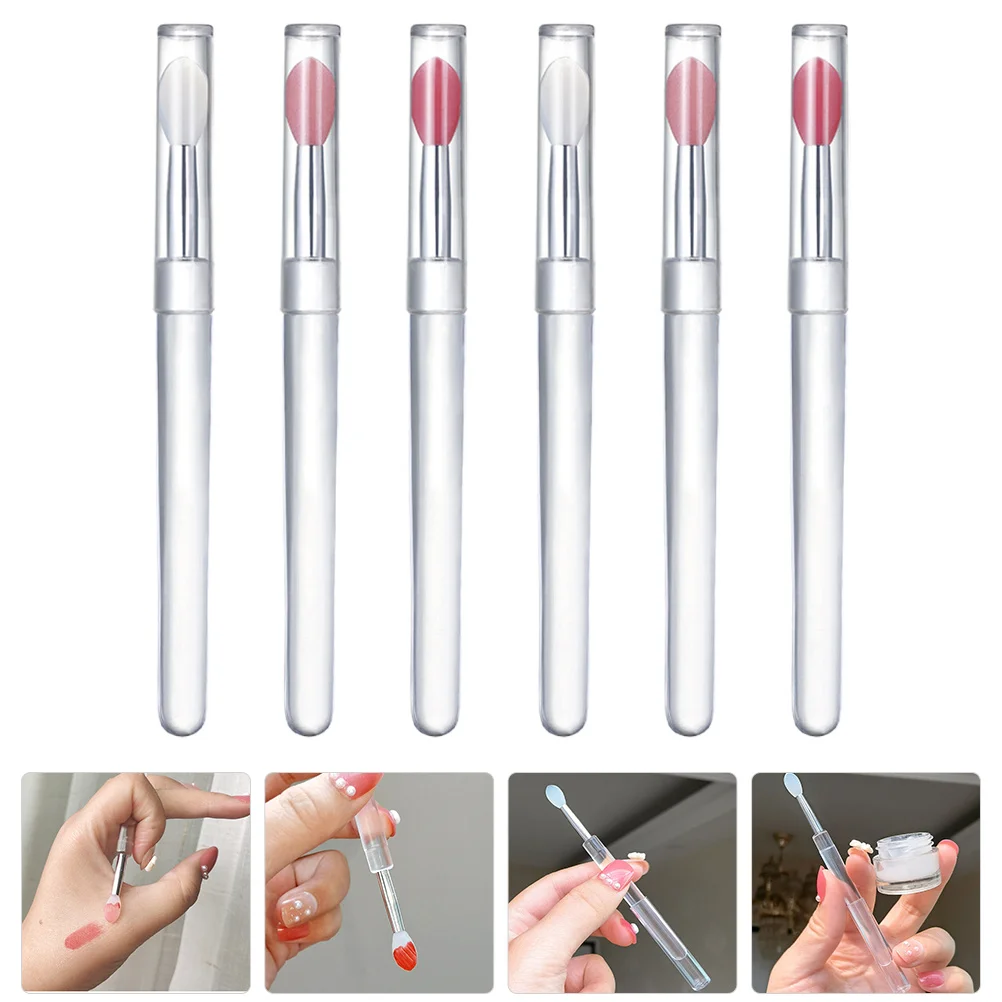 

6Pcs Travel Size Silicone Lip Brushes for Smudge Free Lip Care and Cosmetics Application Lightweight Makeup Tool