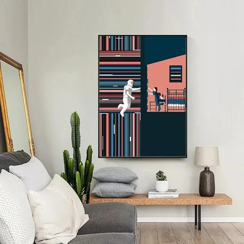 لوحة قماشية للفضاء بين النجوم مطبوعة صورة فنية على الحائط لتزيين المنزل العصري الحديث مناسب لغرفة المعيشة وغرفة النوم #2