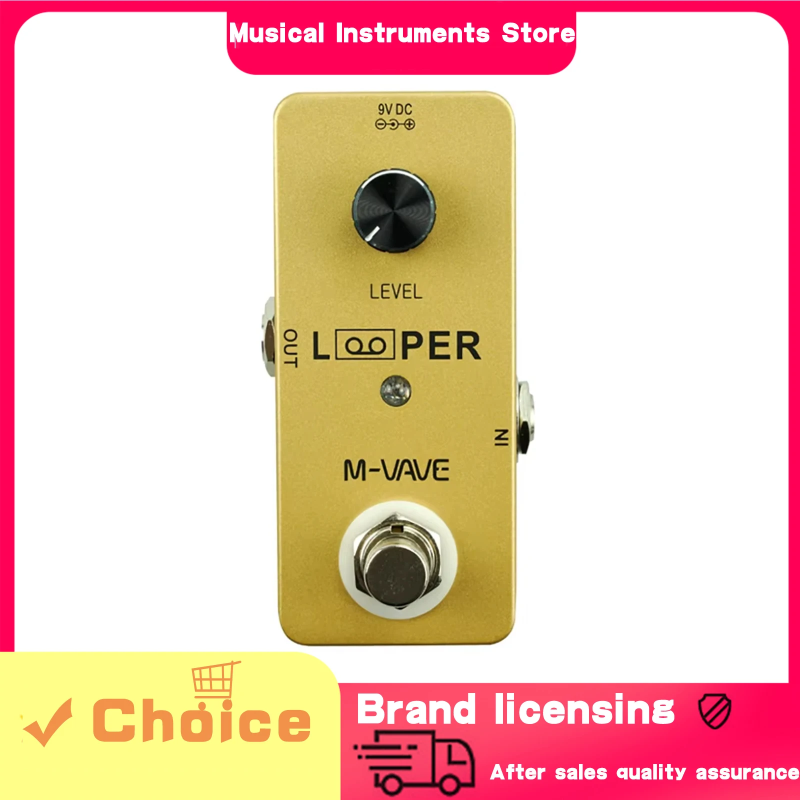 

M-VAVE Mini Looper, педаль эффектов для электрогитары Looper, 5-минутный неограниченный циклический эффект записи, аксессуары для электрогитары, детали