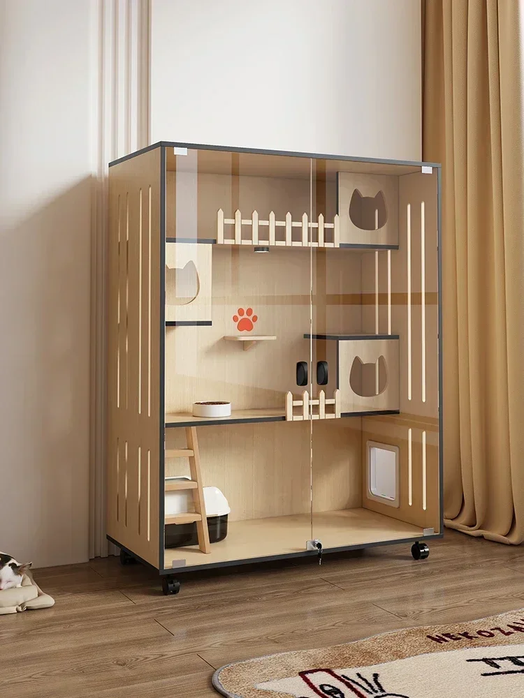 

A Cat Villa Home Luxury Cage Panoramic Cabinet