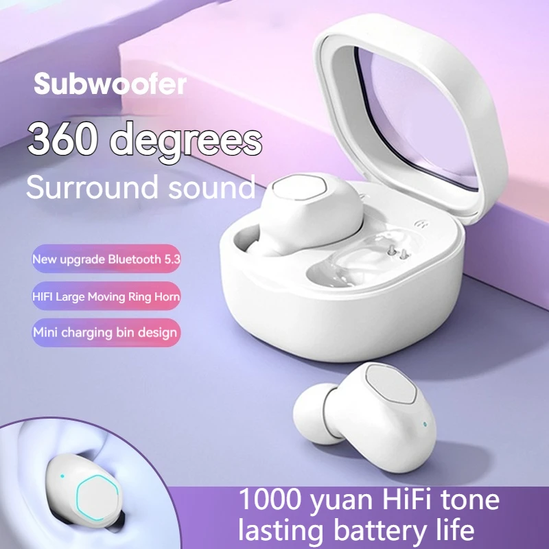 

Transparent capsule design wireless in-ear Bluetooth headset, beautiful and portable noise-canceling music sports headset