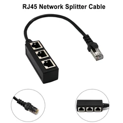 Ethernet Cable Splitter Network Adapter Ethernet Splitter 1 to 3 Cable RJ45 LAN Ethernet Connector Adapter