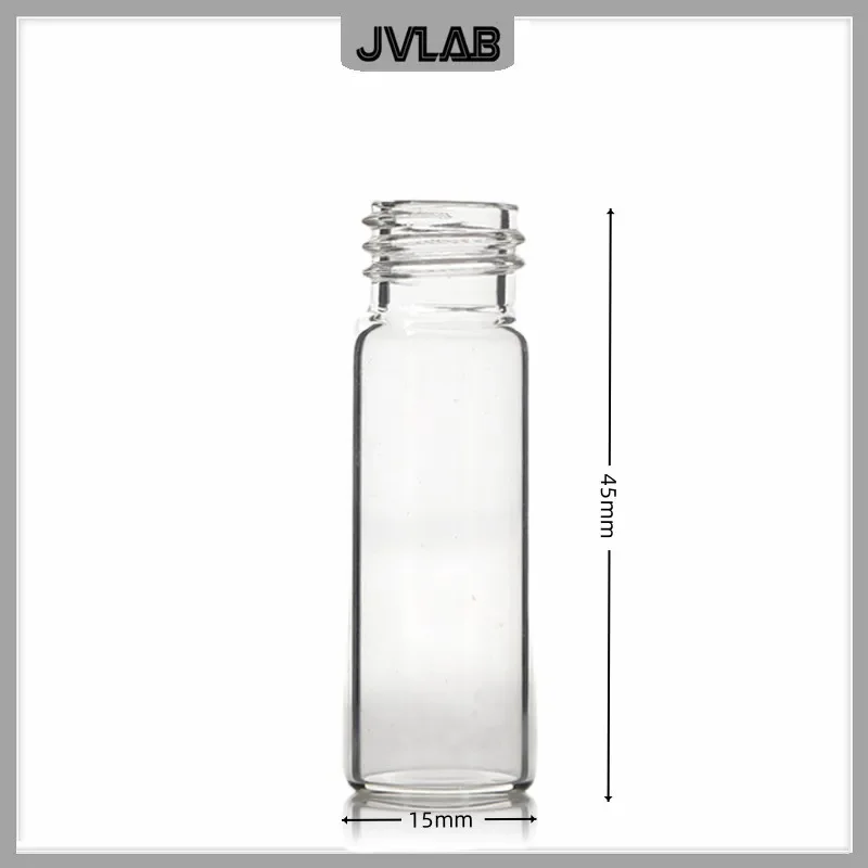 Chromatography Vial 4ml W/ Black Open-topped Cap 13mm Automatic Parse Sample Bottle Laboratory Clear Vial 4 mL 100 / PK