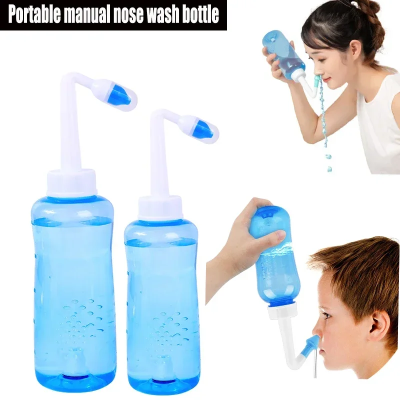 1set 300/500ml Nose Cleaner Nasal Washer Nose Irrigator Adults Children Allergic Rhinitis Sinusitis Nasal Washing