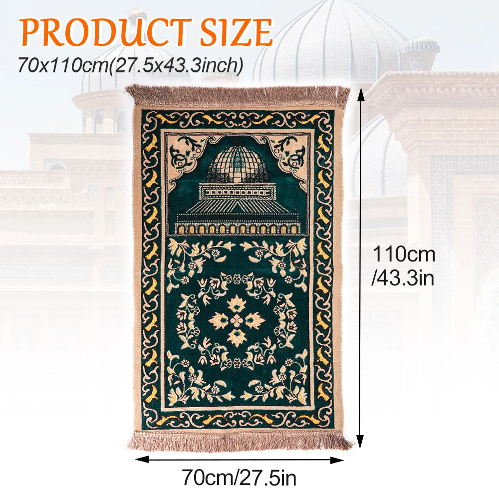 Traveling Prayer Mat Worship Rug Islamic Pilgrimage Carpet With Tassels Muslim Pads Praying Mat Soft Worship Mat Ramadan Gift