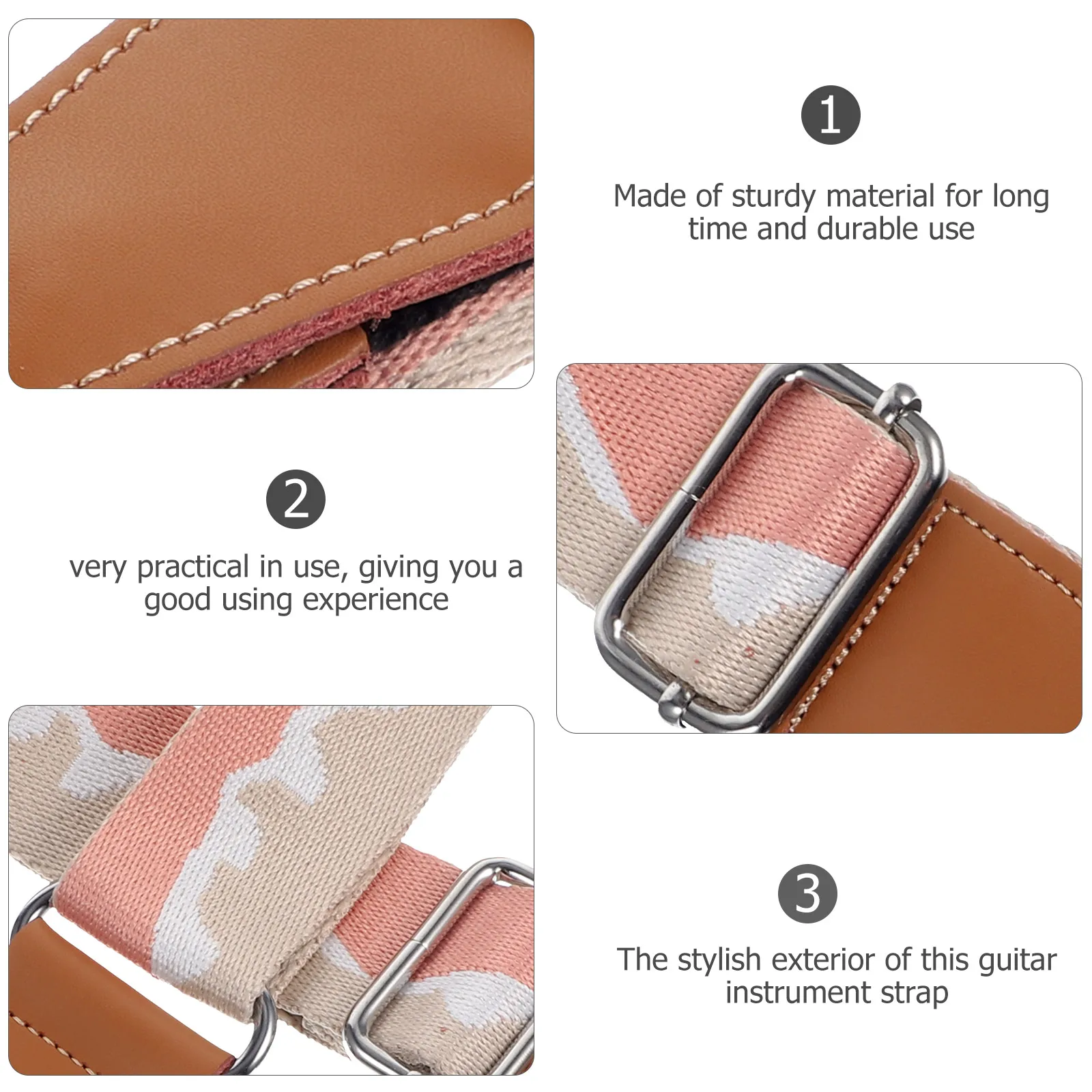 

Ukulele Strap No Drill Adjustable Guitar Shoulder Belt Comfortable Nylon Guitar Adjustable Performance Strap
