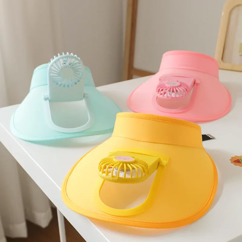 

Sun Hat USB Charge Powered Fan Hat,Children Adjustable Empty Roof Sunscreen Fans Summer Outdoor Fishing Climbing Fans