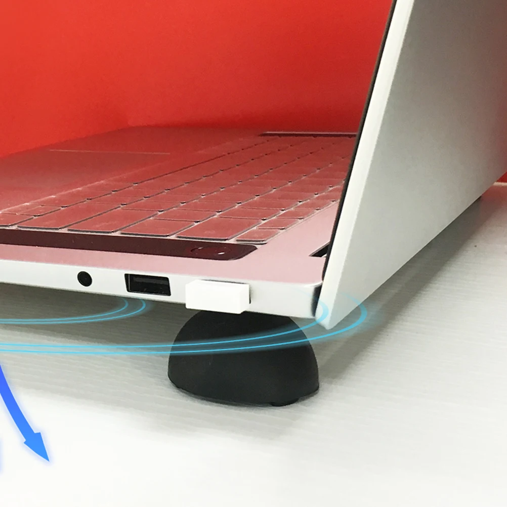

4pcs Heat Dissipation Ball Mat Laptop Riser Support Cooling Pad Stand Feet White Silica Gel Notebook Accessories Ball Shape