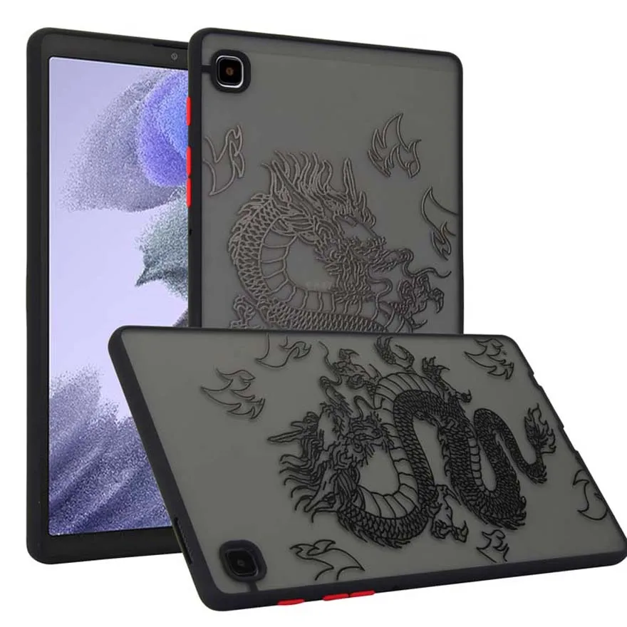 For Samsung Galaxy Tab S9 FE Plus Case 12.4 inch Chinese Loong Dragon Matte Cover for Galaxy Tab S9 S7 S8 Plus S7 FE Funda Capa