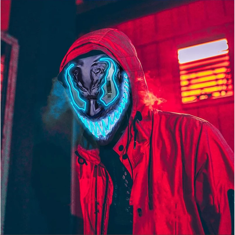 

Cosplay Horror Halloween GlowMasks Led Luminous Scream Venom Mask Carnival Masquerade Party Halloween Cosplay Scorpion Mask New