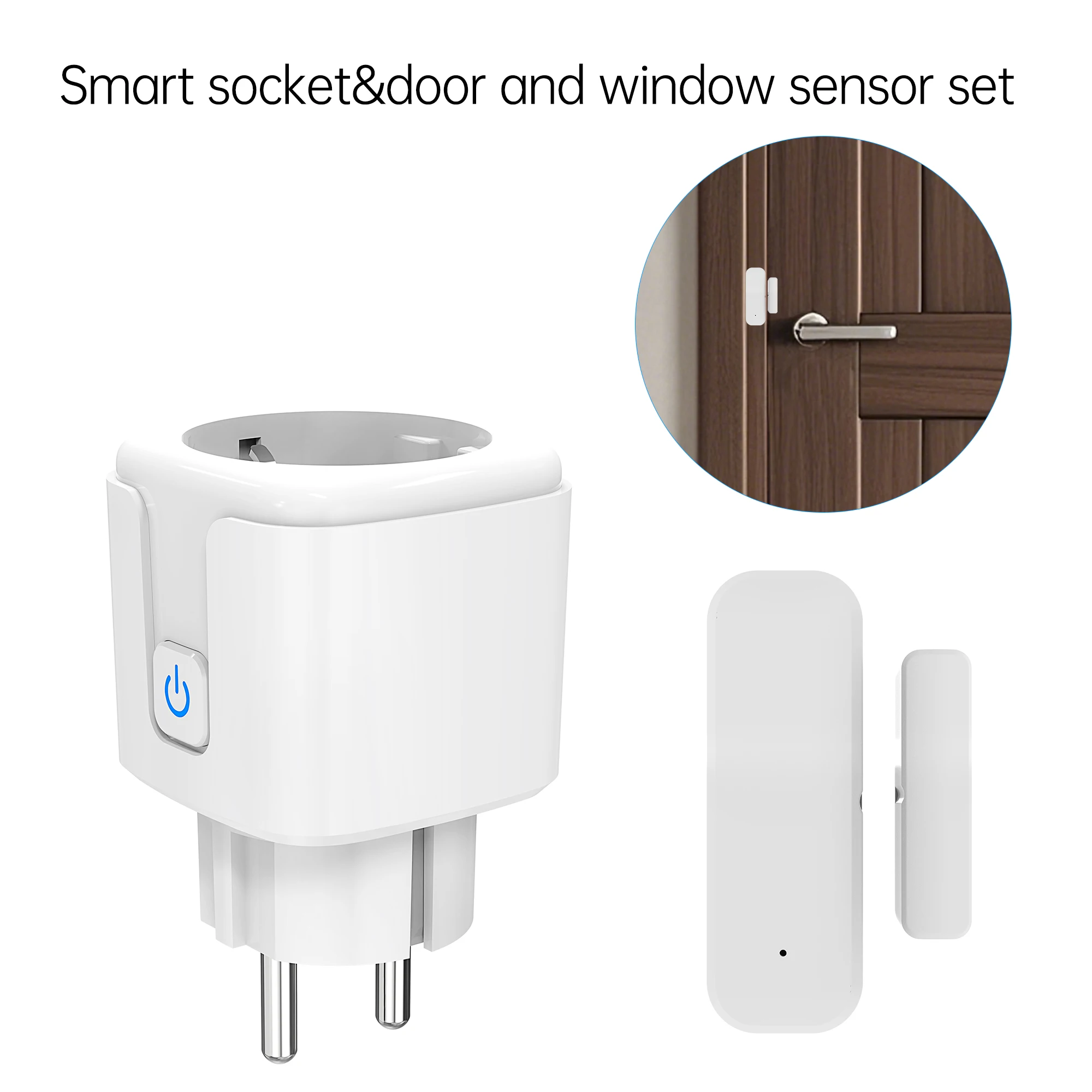 

Набор умных розеток и датчиков для дверей и окон, автоматическое включение/выключение освещения, управление через приложение, комплект для автоматизации умного дома