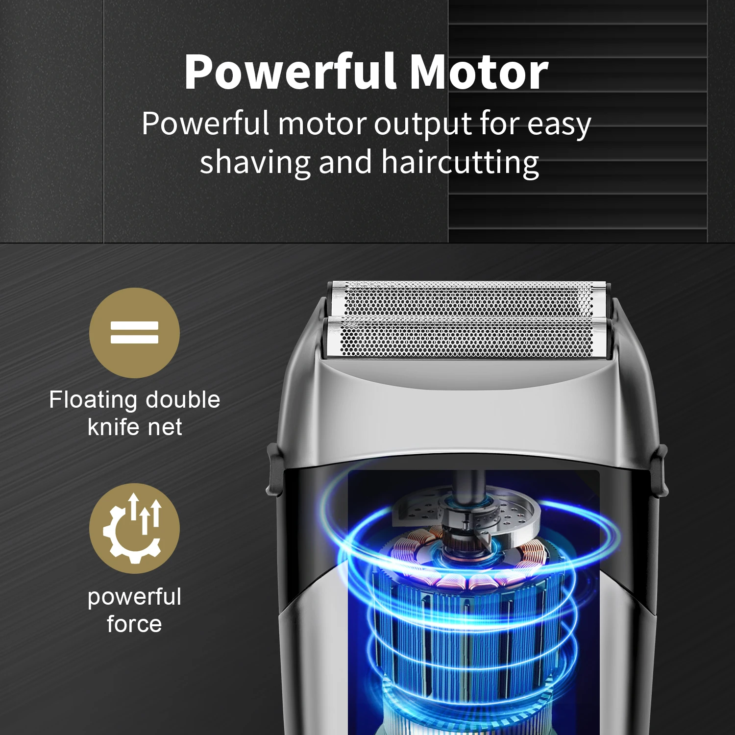 HIENA PRO hair shaver Professional Beard Trimmer Electric Razor Knob Metal Shaving Machine for Men Beard Trimmer Foil