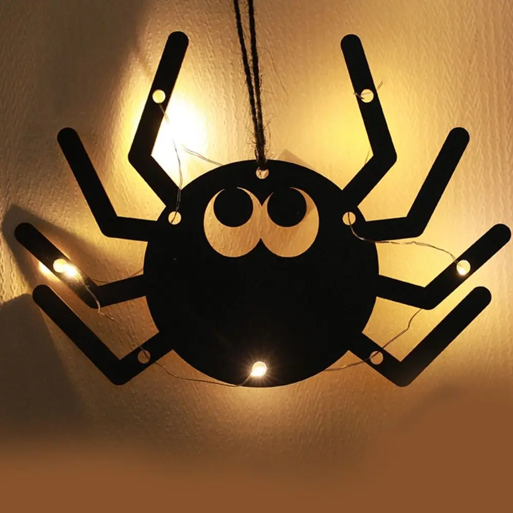 

Spooky Welcome Sign Halloween Hang Tag Light Spider Witch Halloween Front Door Light Ghost Haunted House Halloween Decor