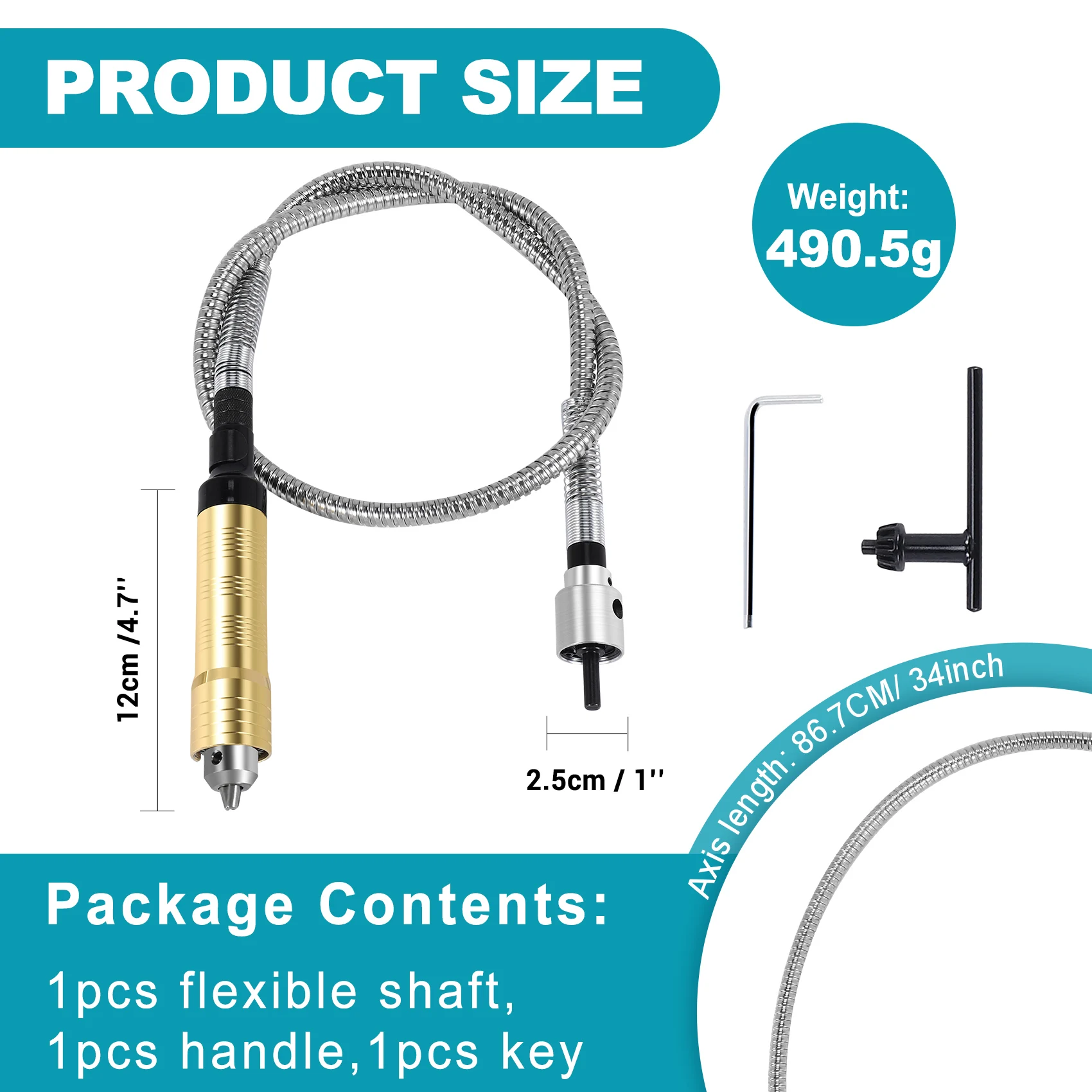 A44Z-Rotary Grinder Tool Flexibele Flex As Past + 0.3-6.5Mm Handstuk Voor Dremel Stijl Elektrische Boor Rotary Tool accessoires