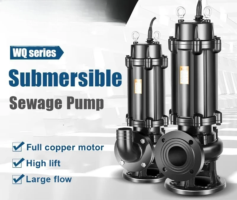 Nicht blockierende elektrische vertikale Tauchpumpe mit großem Durchfluss, Abwasserentwässerung, Tauch-Abwasserpumpe