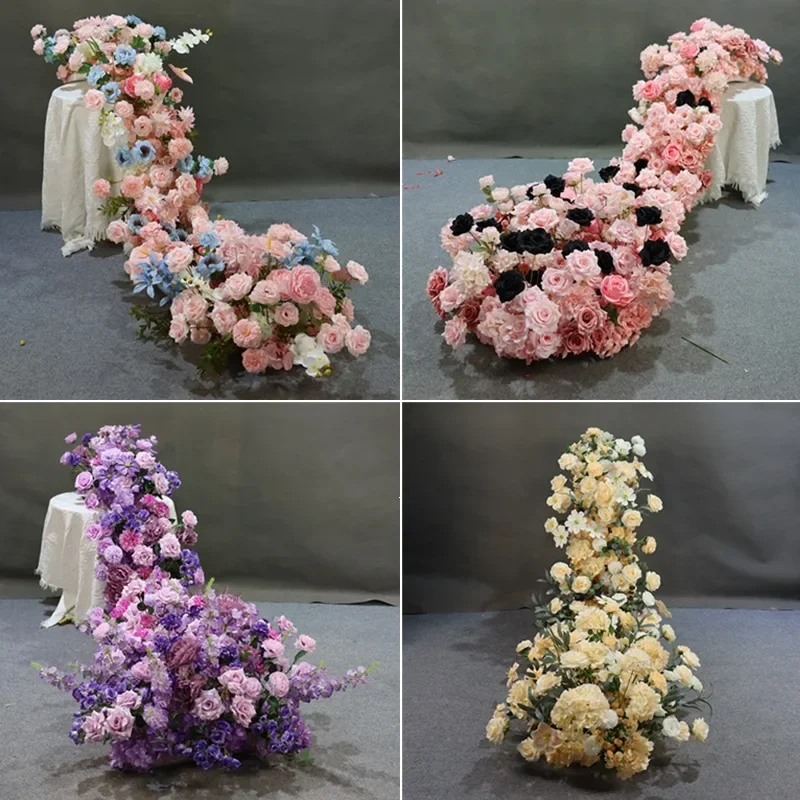 Artificial flower birthday banquet waterfall table flower hanging strip window pendant row wedding engagement deli