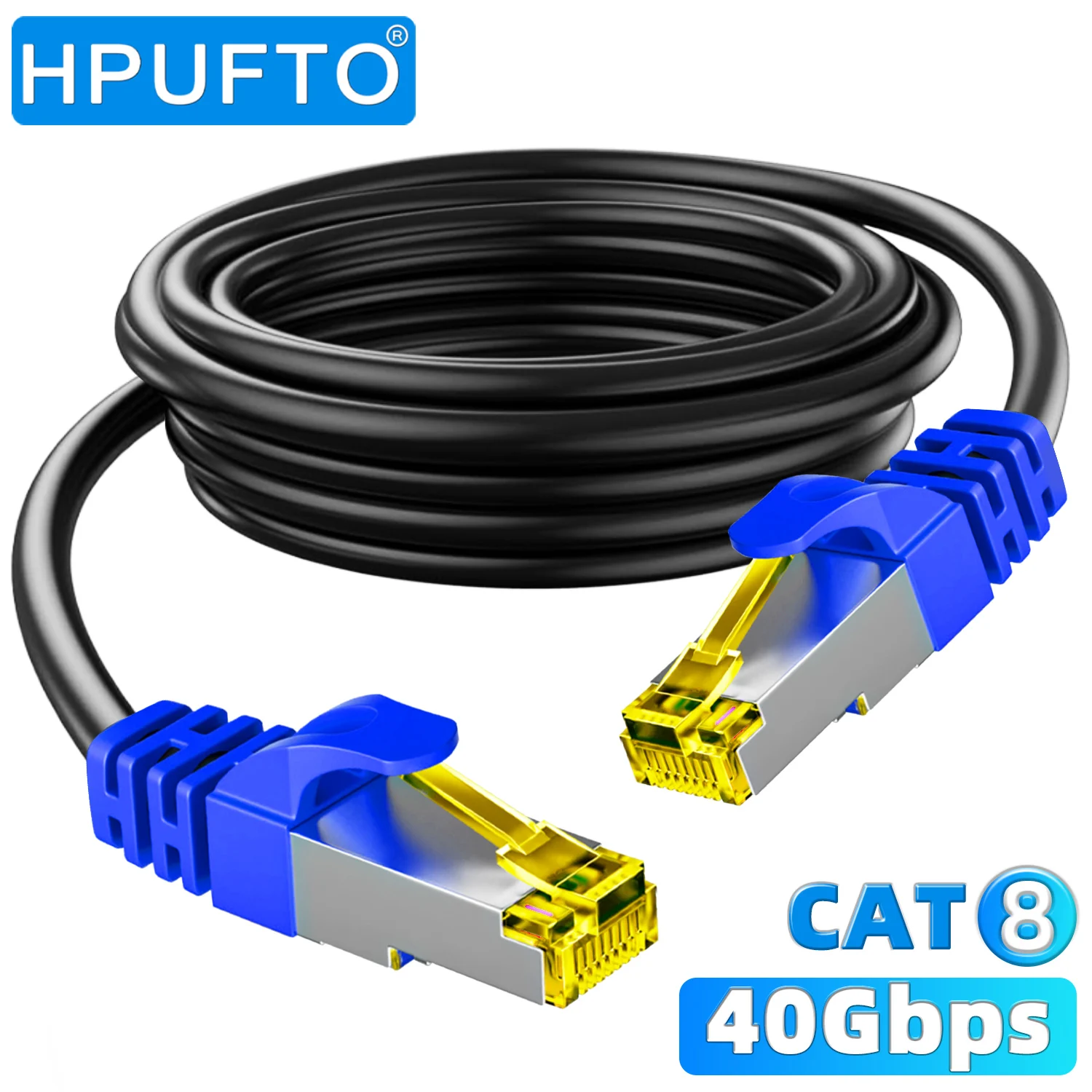 Kot 8 kabel Ethernet 40Gbps 2000MHz SFTP zewnętrzny i wewnętrzny RJ45 z dużą prędkością ekranowany sieć internetowa kabel krosowy przewód Lan Cat8