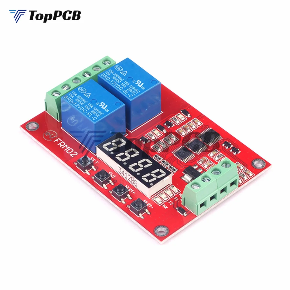 FRM02 Type 2 Channel 5v 12v 24v Time Relay Control Module
