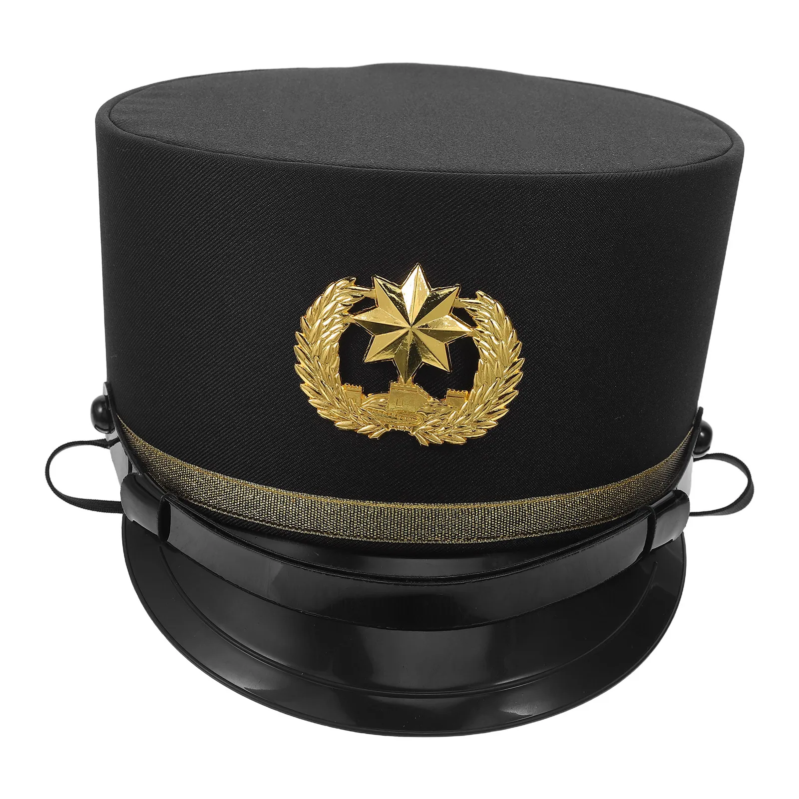 

Шляпа машиниста поезда, классическая железнодорожная кепка для взрослых, аксессуар для театральных костюмов, косплея, рождественских вечеринок, черная