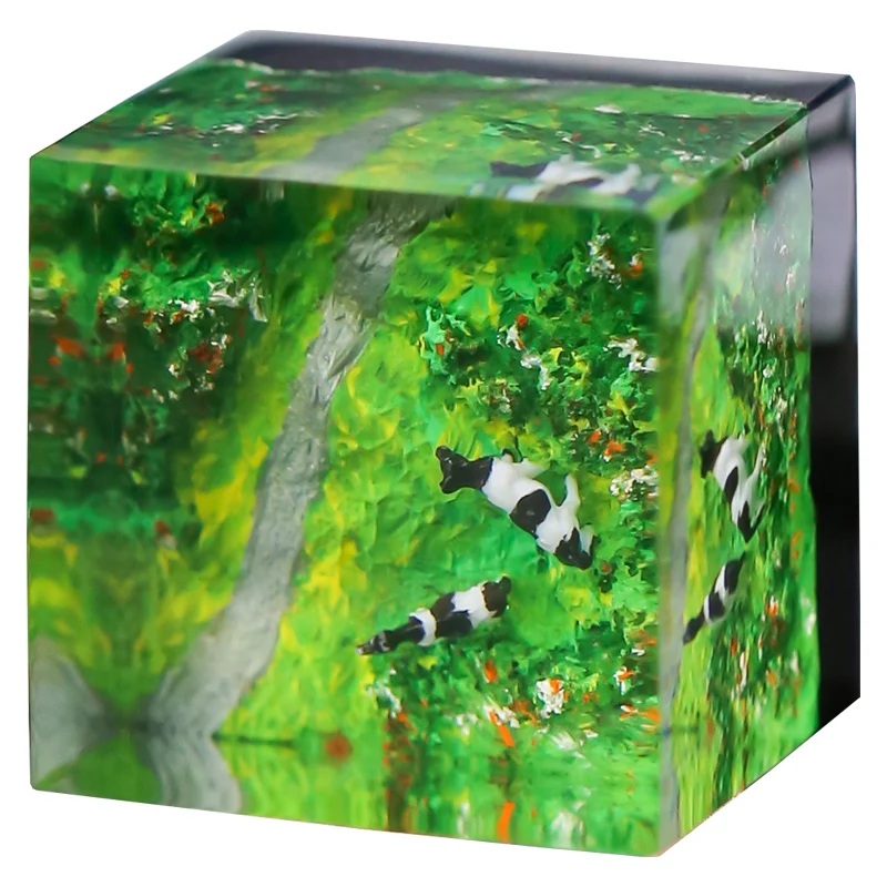 

Three-dimensional landscape oil painting ornament resin advanced sense niche emotional stability healing knickknack ins