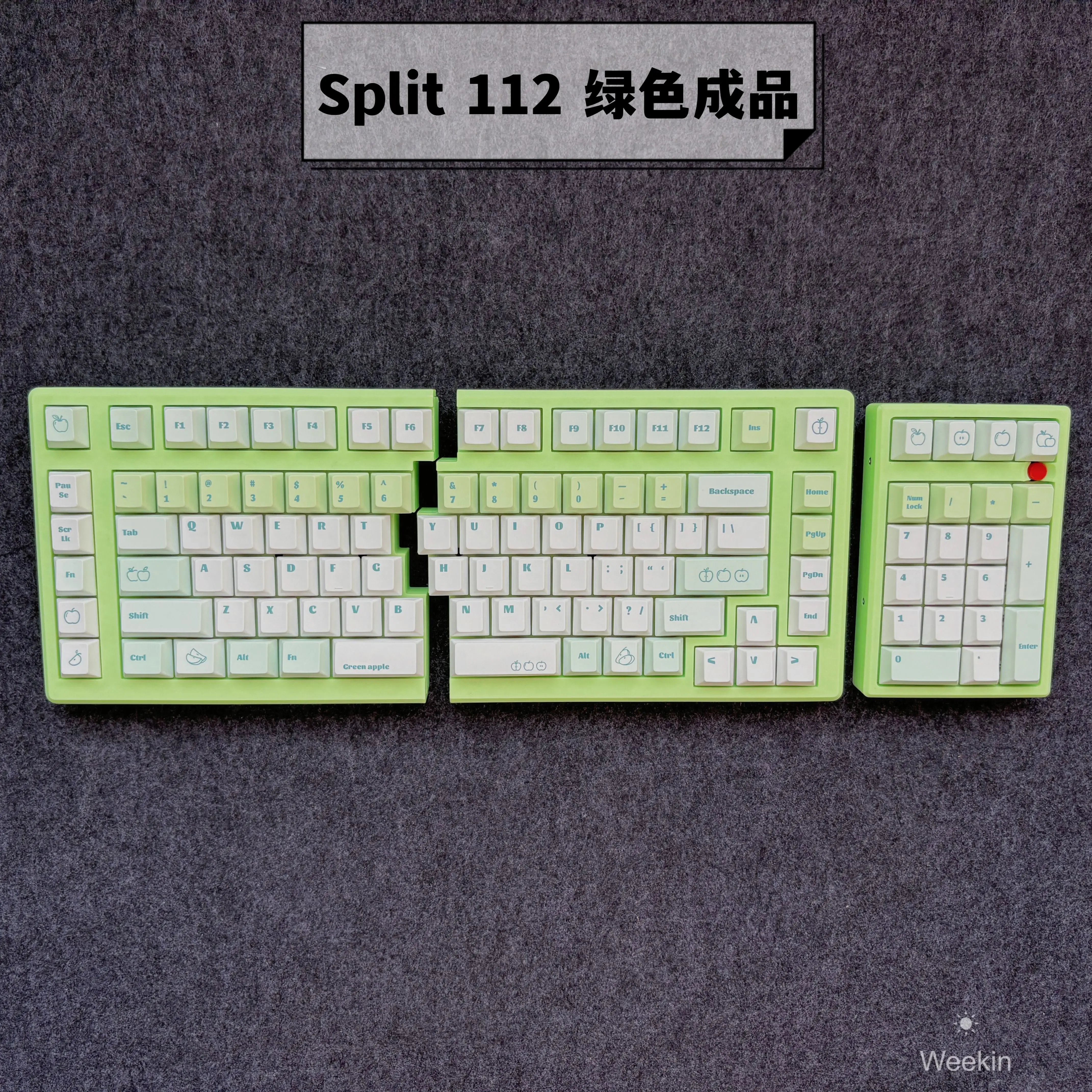 Weekin 3 Split 112 2.4G Wireless Keyboard Single-mode 1500mAh Long Battery Life 3D Print Material Vial Custom Keyboard