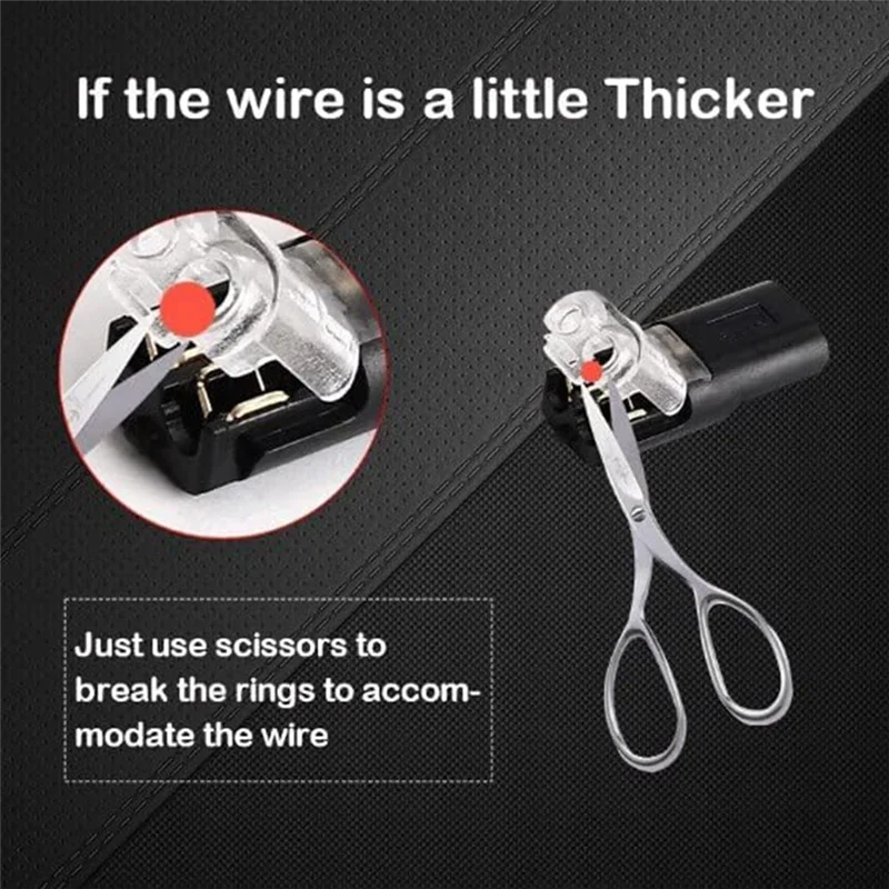 20PCS Double-Wire Plug-in Connector with Locking Buckle,Pluggable Connectors 2 Pin 2 Way Universal Compact Wire Terminal