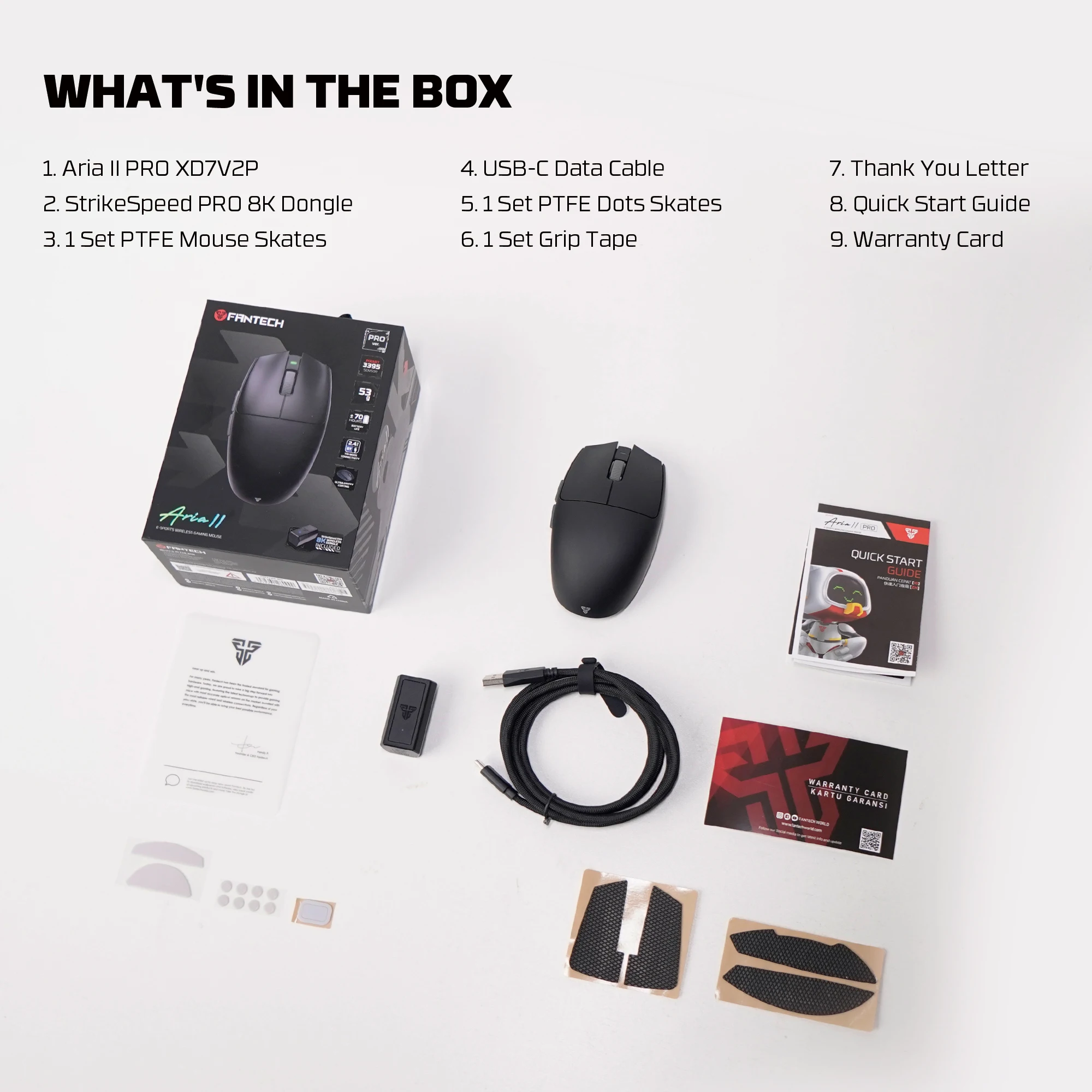 FANTECH Aria ll PRO XD7V2 Professional Ultralight Gaming Mouse