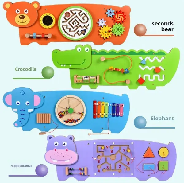 New Design Children's Wooden Corridor Wall Decoration Early Education Wall Puzzle Wall Game Toys