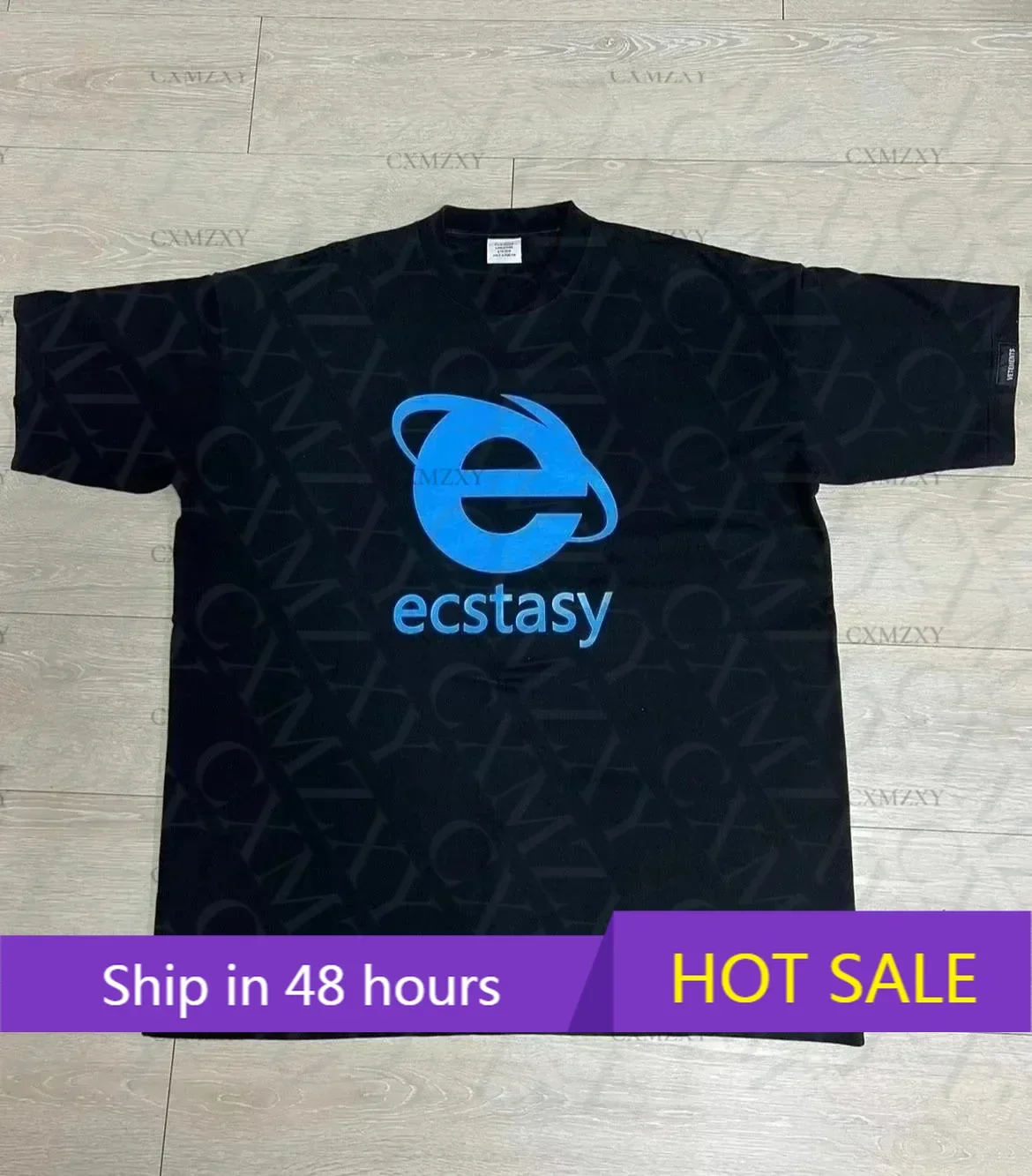 

2025 Streetwear Ecstasy New T Shirt Y2K Men's Harajuku White T-shirt Letter Pattern Printing Oversize Loose Short-sleeved Gothic