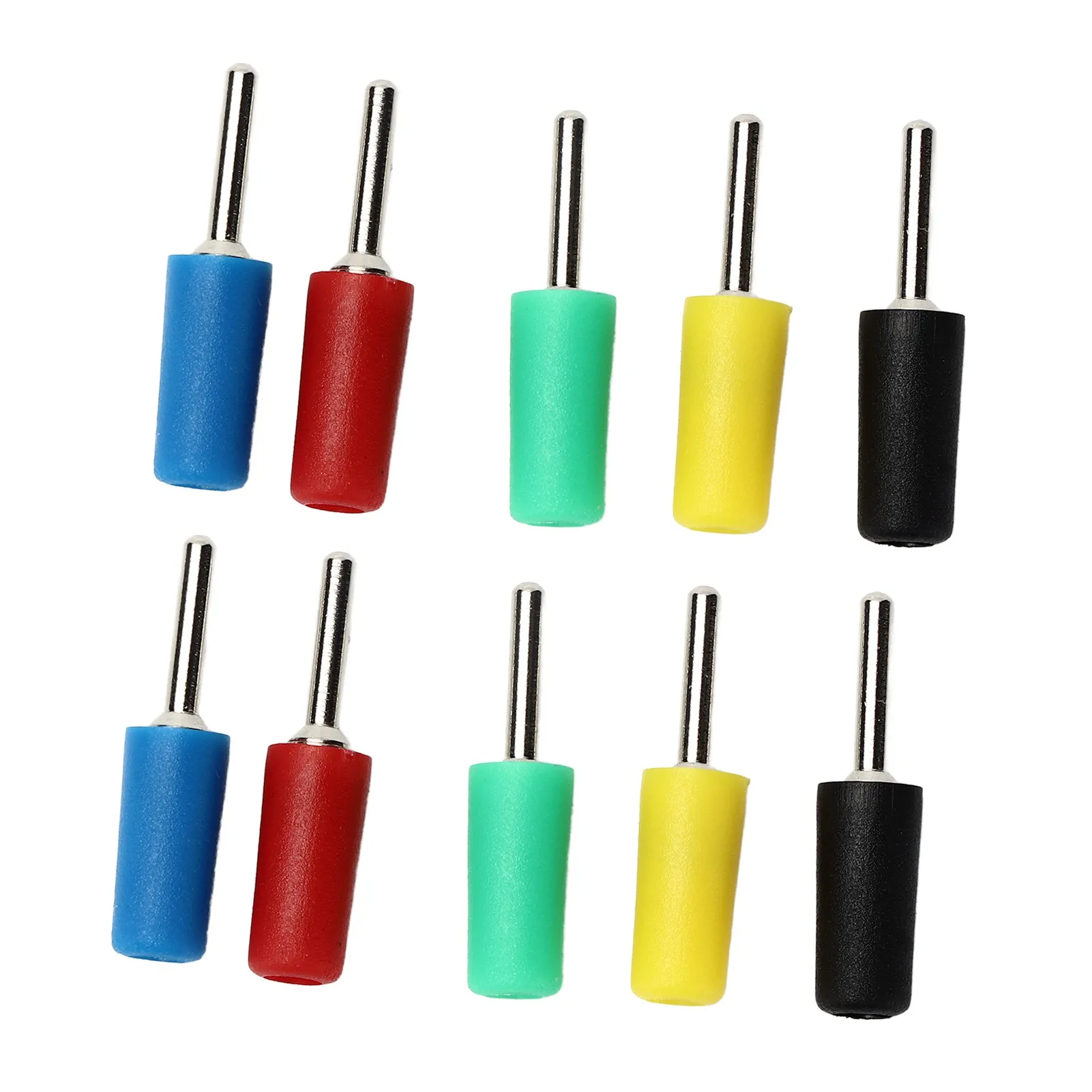 10Pcs Banana Plug Nickel Plated Brass Pin Straight for Inner Spring Panel Socket J.10001 2mm