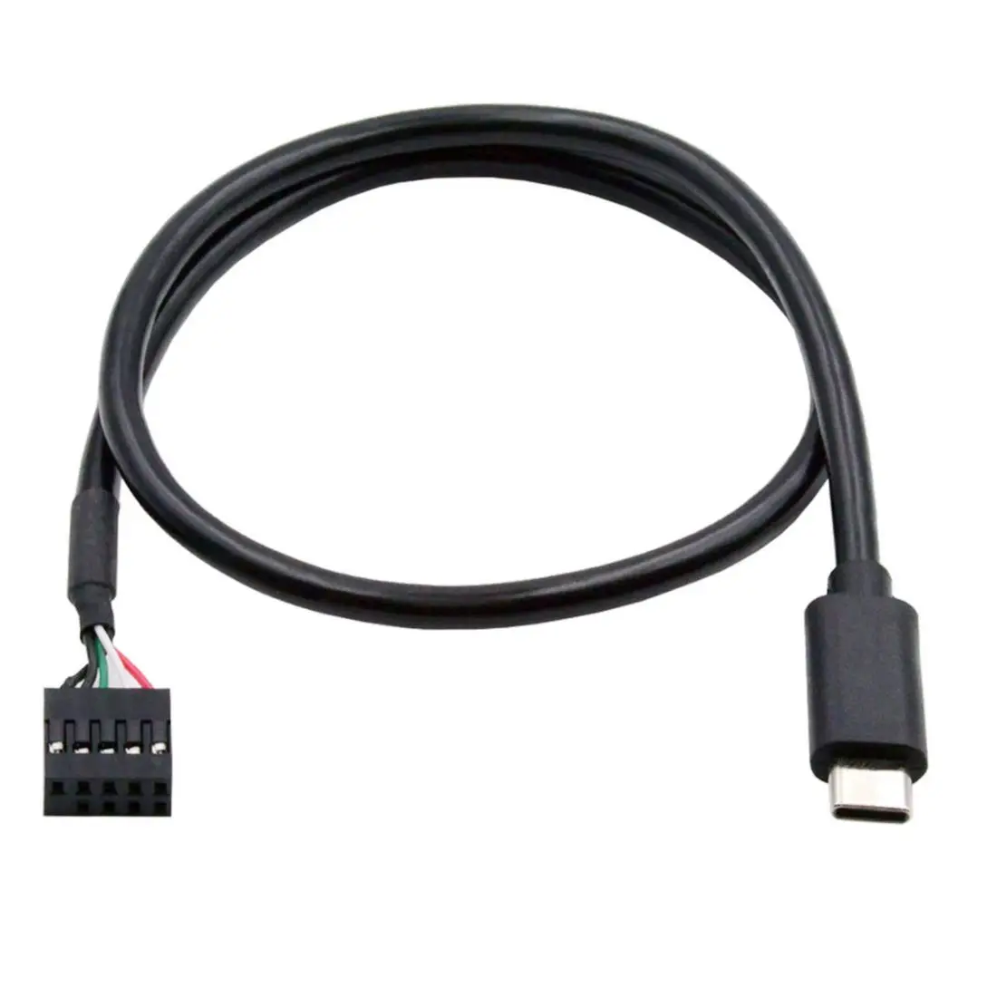 ChenYang USB 2.0 Front Panel Header 9/10Pin to USB C Male Mainboard Header Port Data Extension Cable Adapter 0.5M