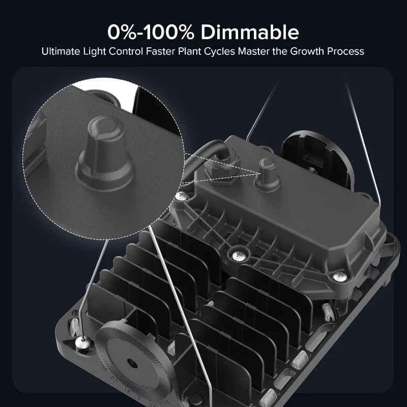 ضوء LED للنمو للنباتات الداخلية، ضوء LED للنمو بقدرة 1000 وات مع عدسة بصرية لـ PPFD العالي