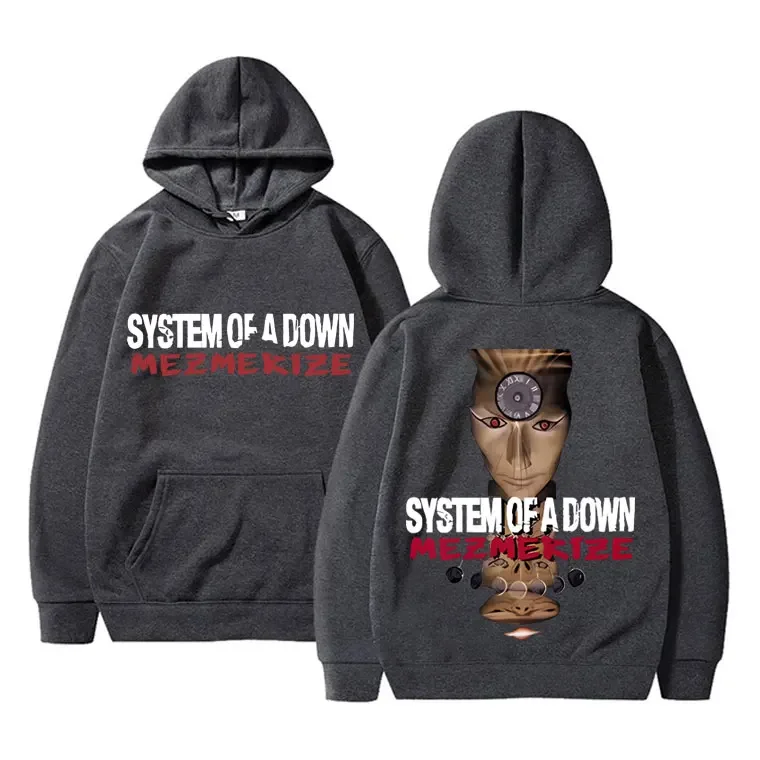 Hot Sale Rock Band System of A Down Mezmerize Music Album Cover Hoodie Men Oversized Sweatshirts 90s Alternative Metal Hoodies