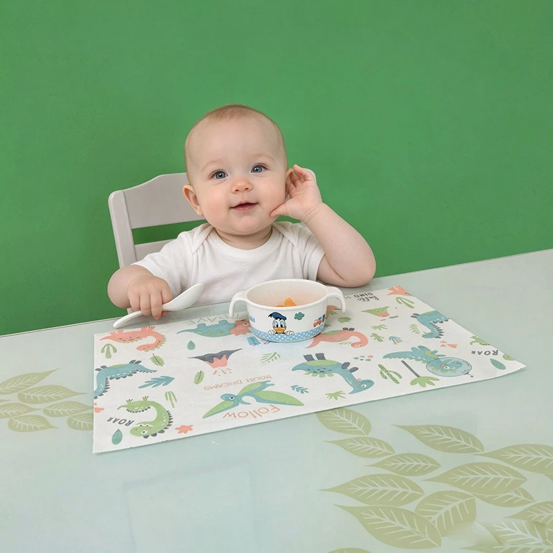 20PCS Disposable Placemats for Baby Toddle Feeding Stick-On Disposable Table Mats Portable for Travel Home High Chair - view 6
