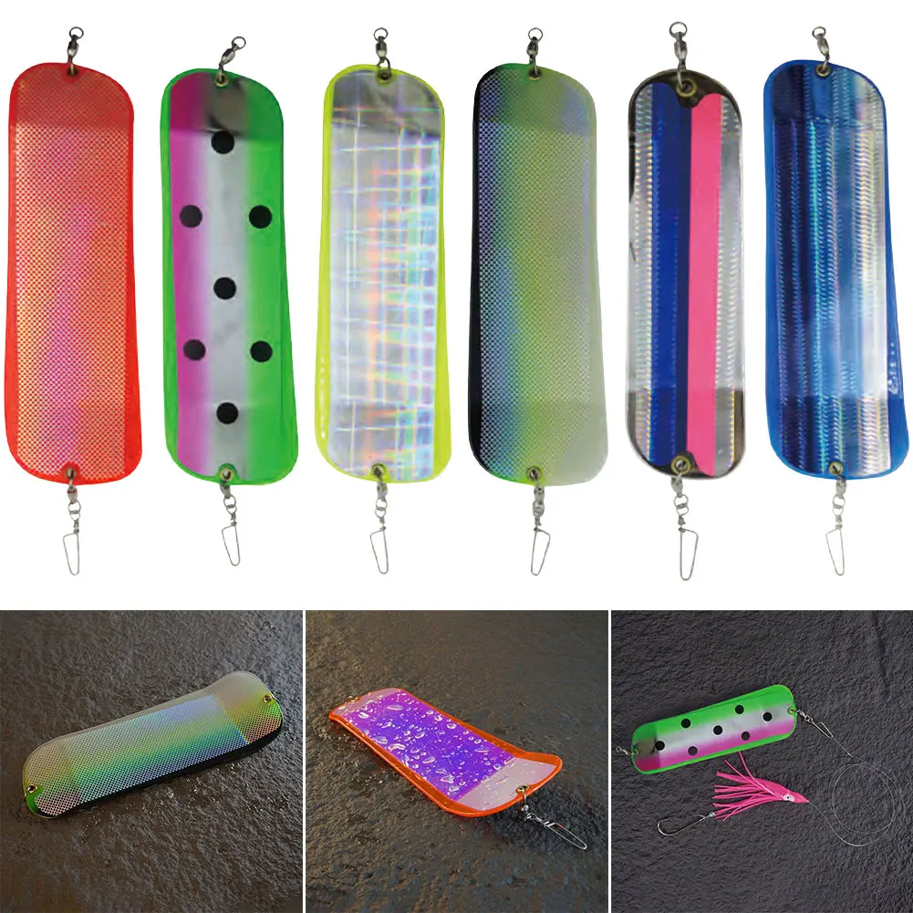 Pesca alla traina Immersione Flash Board Pesca al salmone Lampeggiatore riflettente per accessori per la pesca al salmone alla traina