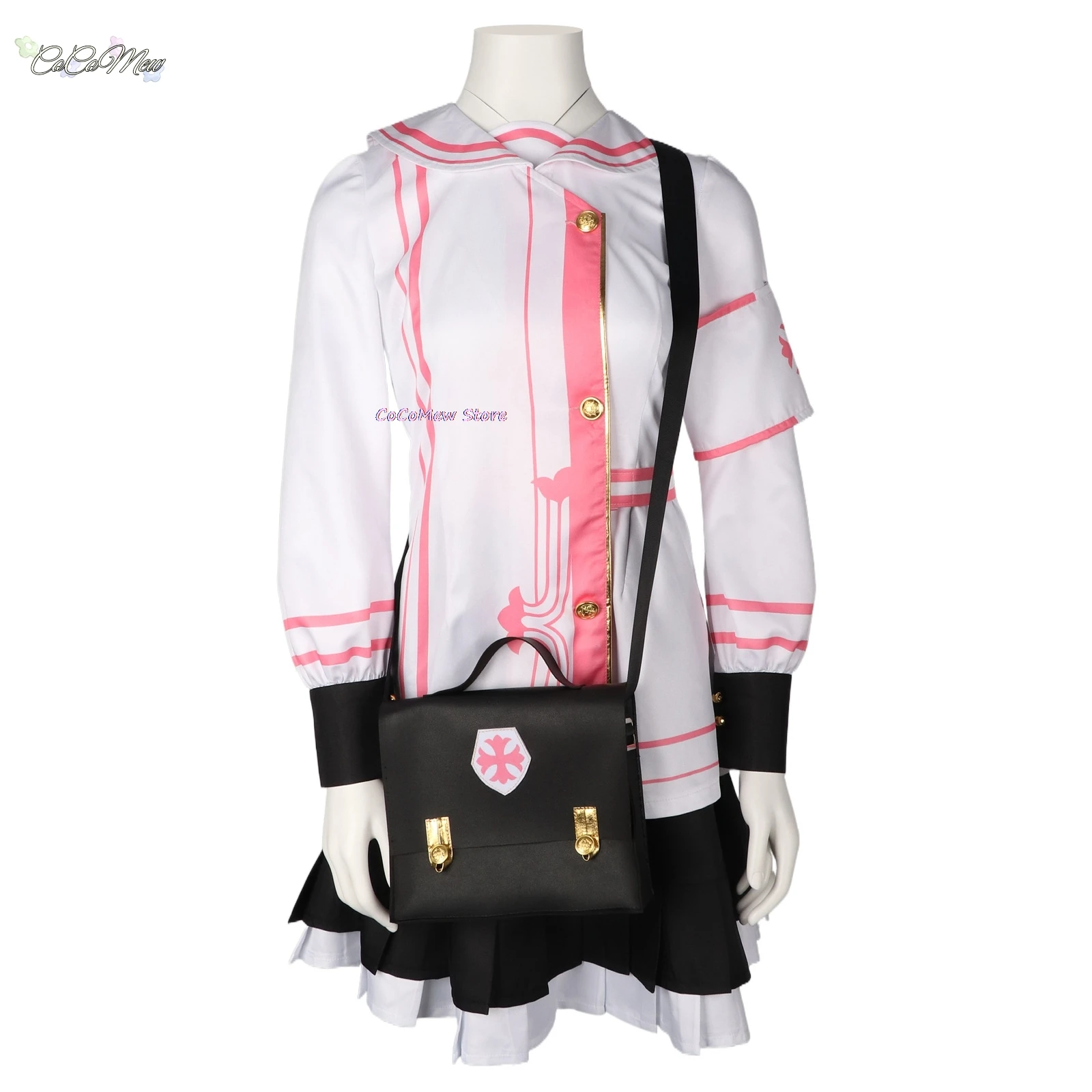 Disfraz de Cosplay de Game Blue Archive Sumi Serina para mujer, uniforme informal, chaqueta, falda, peluca, sombrero de enfermera, lazo, traje de fiesta de Halloween con bolsa